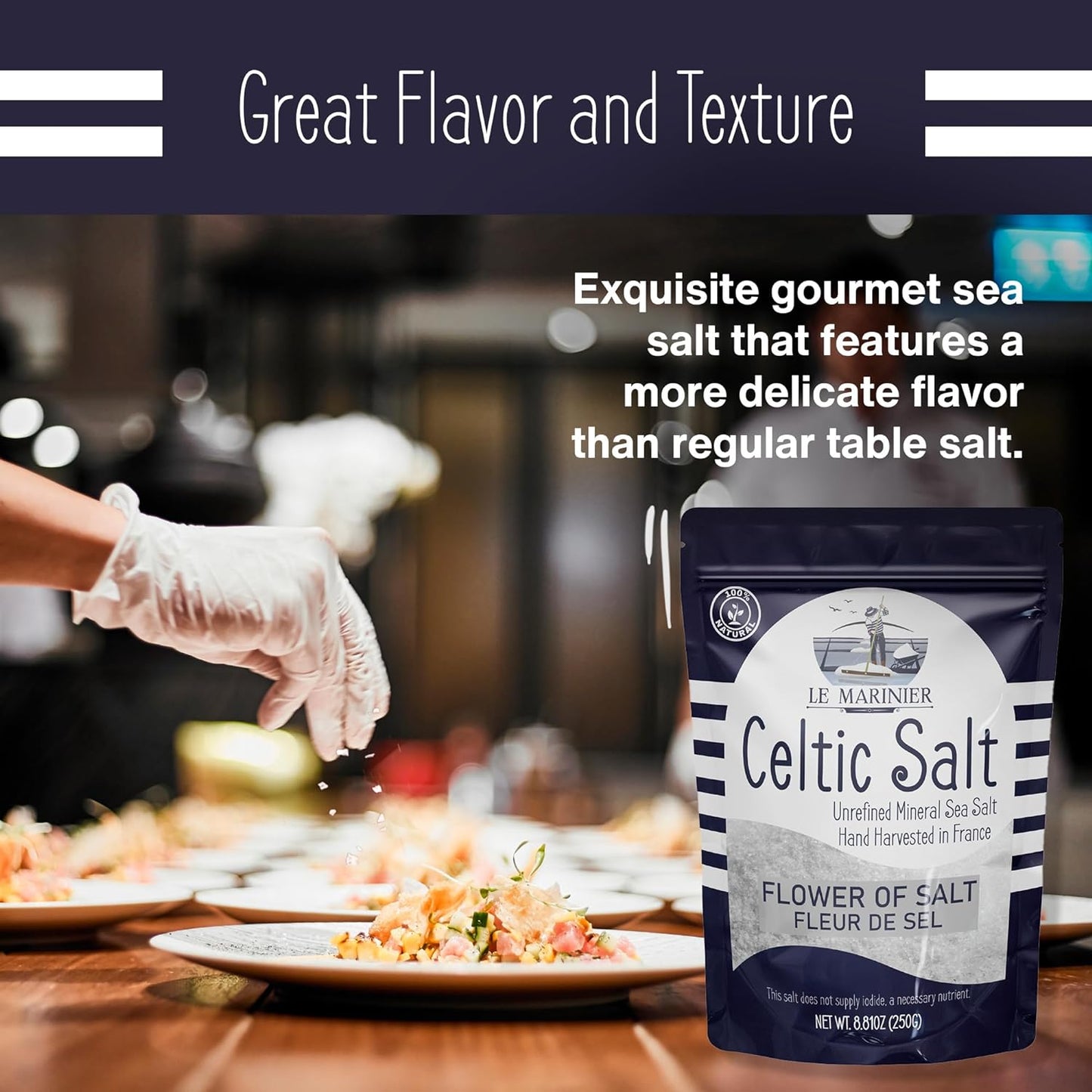 Flower of Salt 8.81oz / 250g Great flavor and Texture