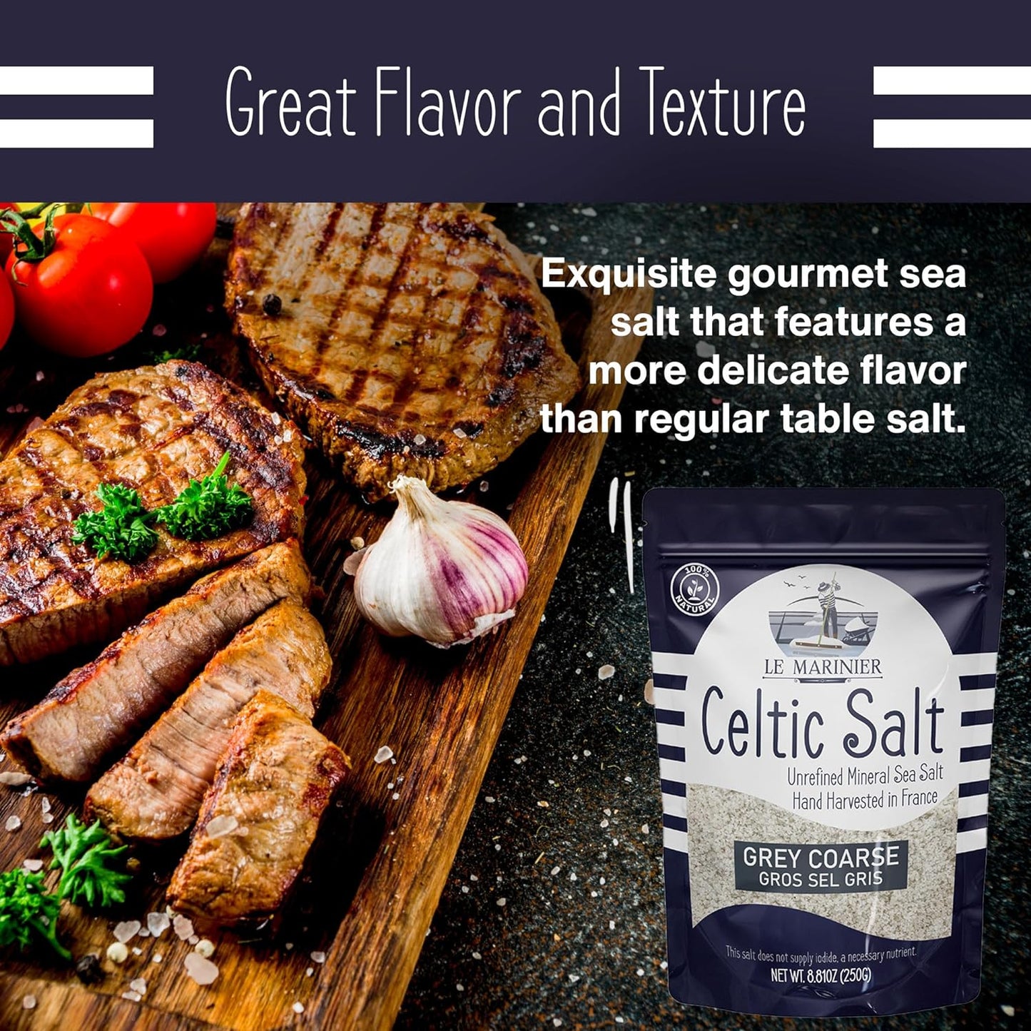 Grey Coarse - 8.81oz / 250g Great flavor and Texture