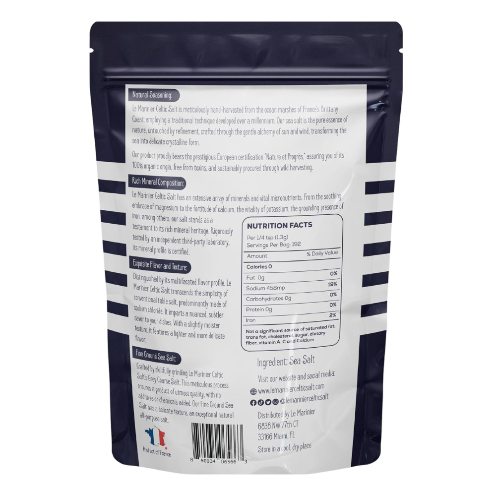 Le Marinier Celtic Salt Fine Ground - 8.81oz / 250 G