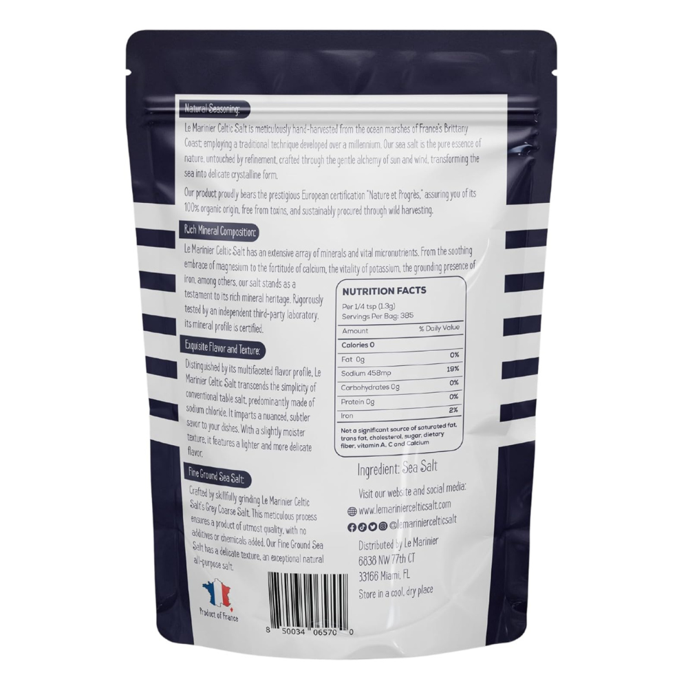 Le Marinier Celtic Salt Fine Ground - 1.1lb / 500g