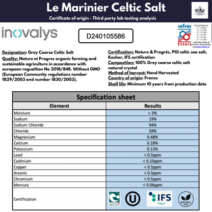 Le Marinier Celtic Salt Grey Coarse - 5lb / 2.27kg
