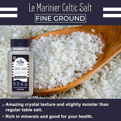 Le Marinier Celtic Salt Organic Fine Ground, 1 lb - 16oz