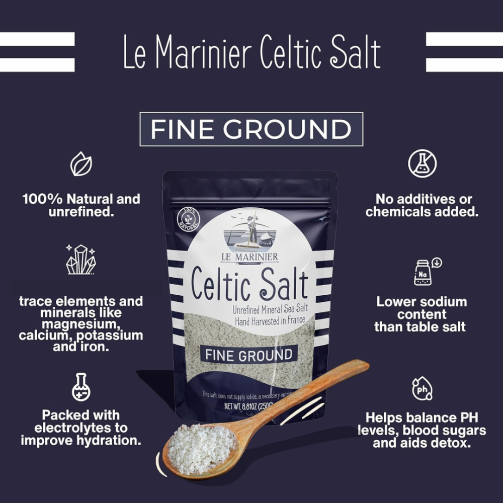 Le Marinier Celtic Salt Fine Ground - 8.81oz / 250 G