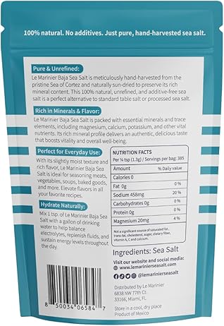 Le Marinier Baja Mineral Sea Salt Fine Grind, 1.1lb - 18oz