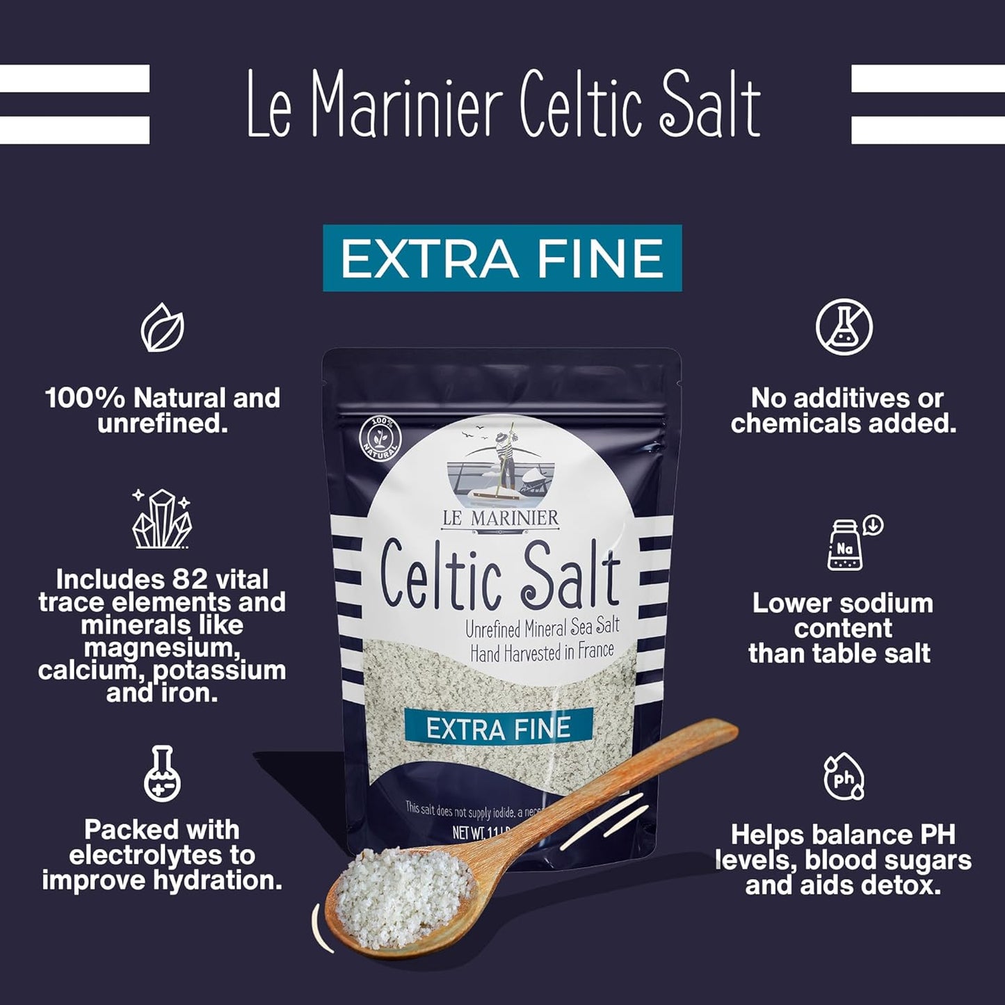 Salt Extra Fine - 1.1lb / 500g benifits