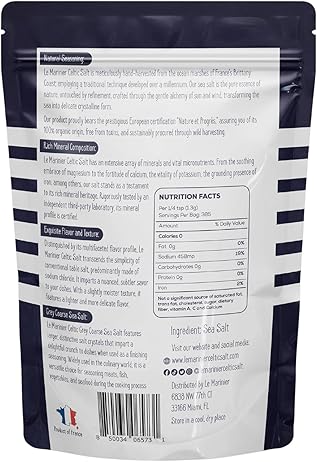 Le Marinier French Sea Salt Dry Grey Coarse, 0.6lb – 8.81oz (250g).