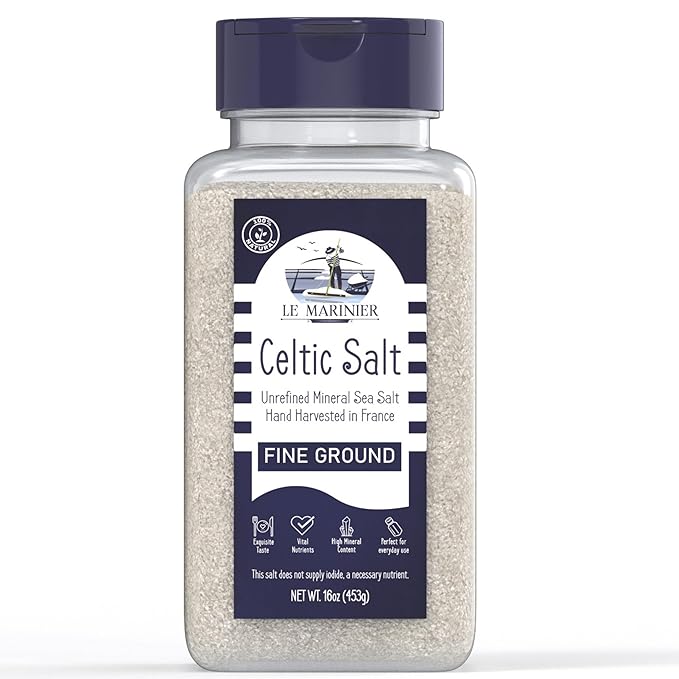 Le Marinier Celtic Salt Organic Fine Ground, 1 lb - 16oz