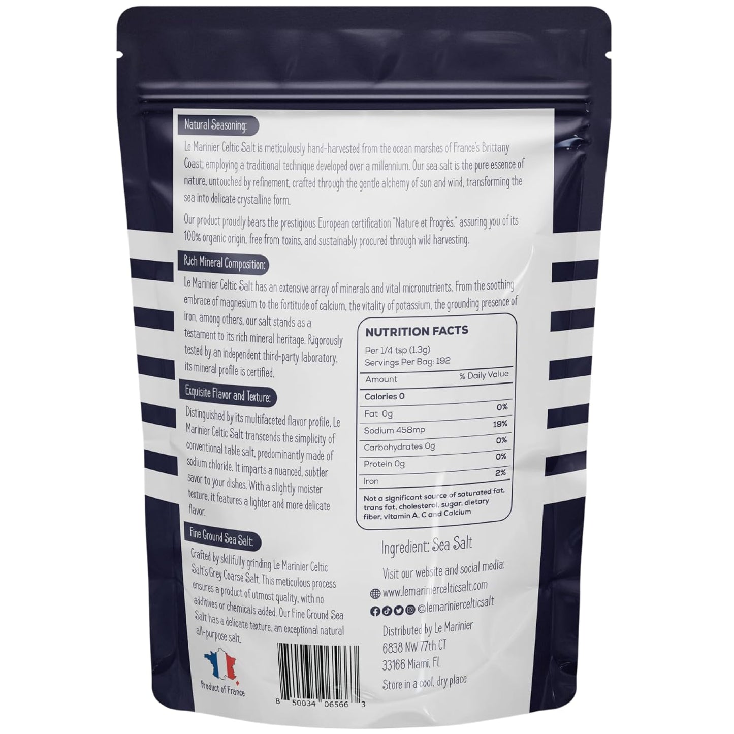 Fine Ground - 8.81oz / 250 G Nutrition Facts Detail