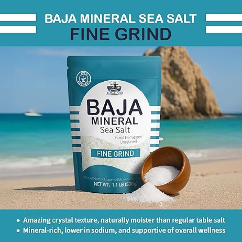 Le Marinier Baja Mineral Sea Salt Fine Grind, 1.1lb - 18oz