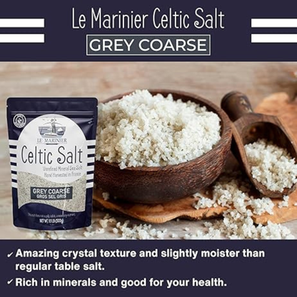 Le Marinier French Sea Salt Dry Grey Coarse, 0.6lb – 8.81oz (250g).