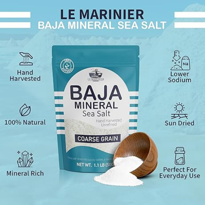 Le Marinier Baja Mineral Sea Salt Coarse Grain, 1.1lb - 18oz