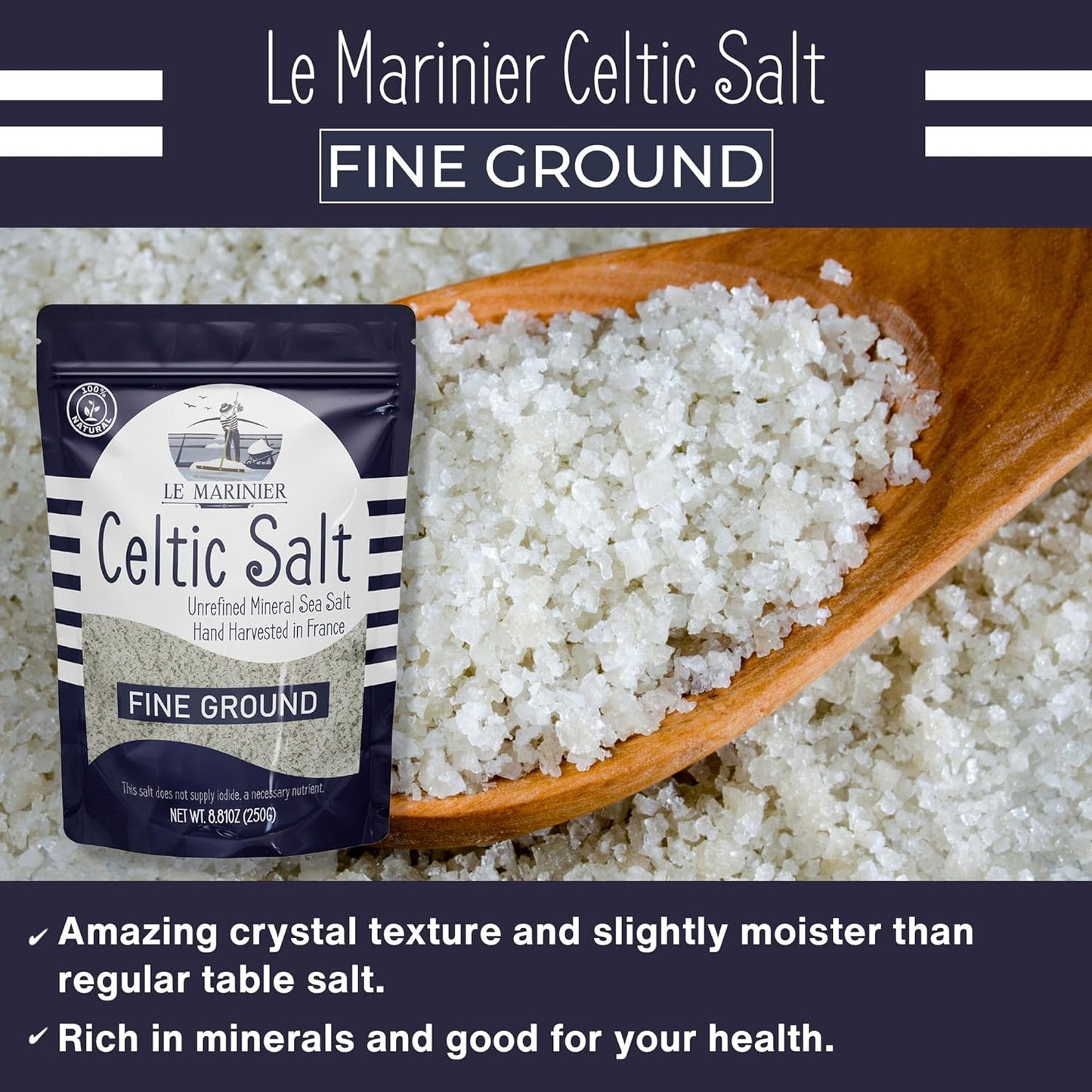 Fine Ground - 8.81oz / 250 G regular table salt