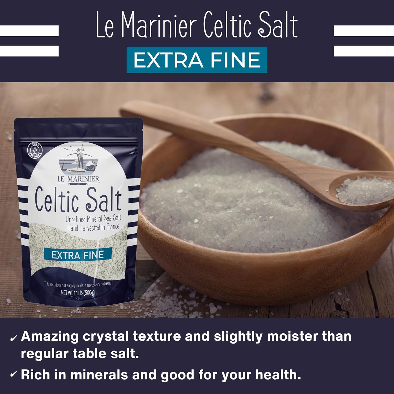 Salt Extra Fine - 1.1lb / 500g regular table salt