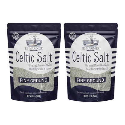 Le Marinier Celtic Salt Organic Fine Ground, 1.1lb - 18oz.